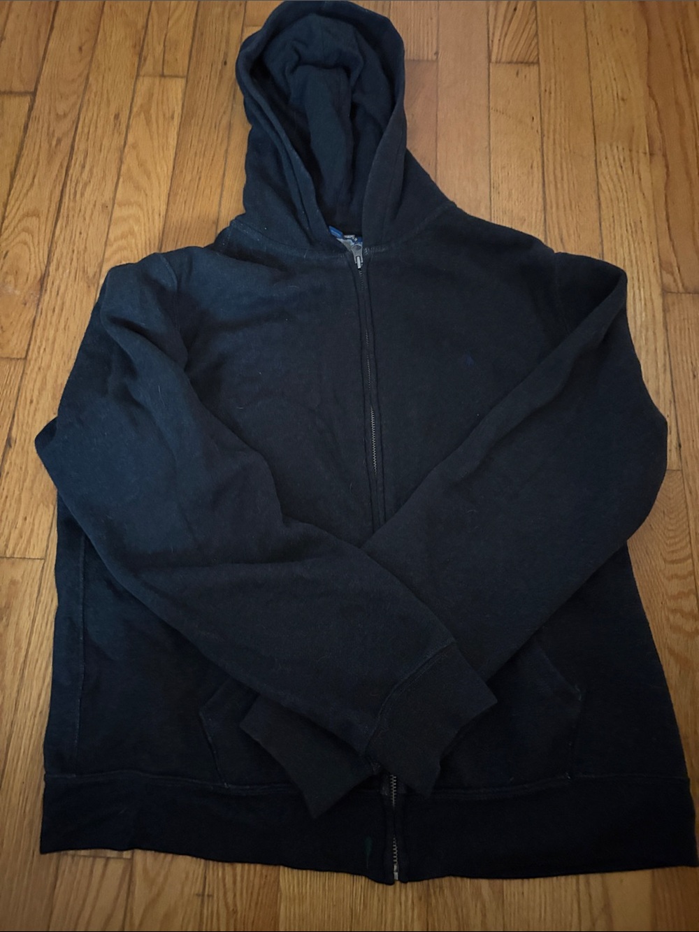 Black Zip-Up Hoodie Sweater - Polo Ralph Lauren. XL 18-20